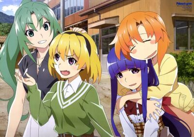 Anime higurashi no naku koro ni sotsu furude rika Stitched Gaming Mat Desk