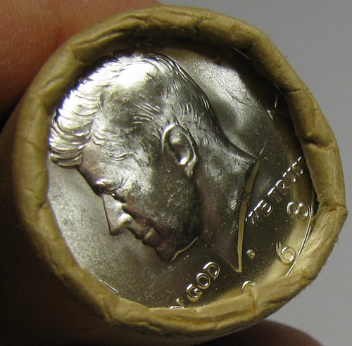 1968 D OBW OLD BANK WRAP ROLL BU UNCIRCULATED SILVER KENNEDY HALF DOLLARS