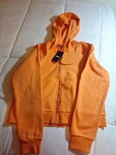 New.  TacVAsen Fleece Hoodie  Sweatshirt Zip-Up - Orange, Large