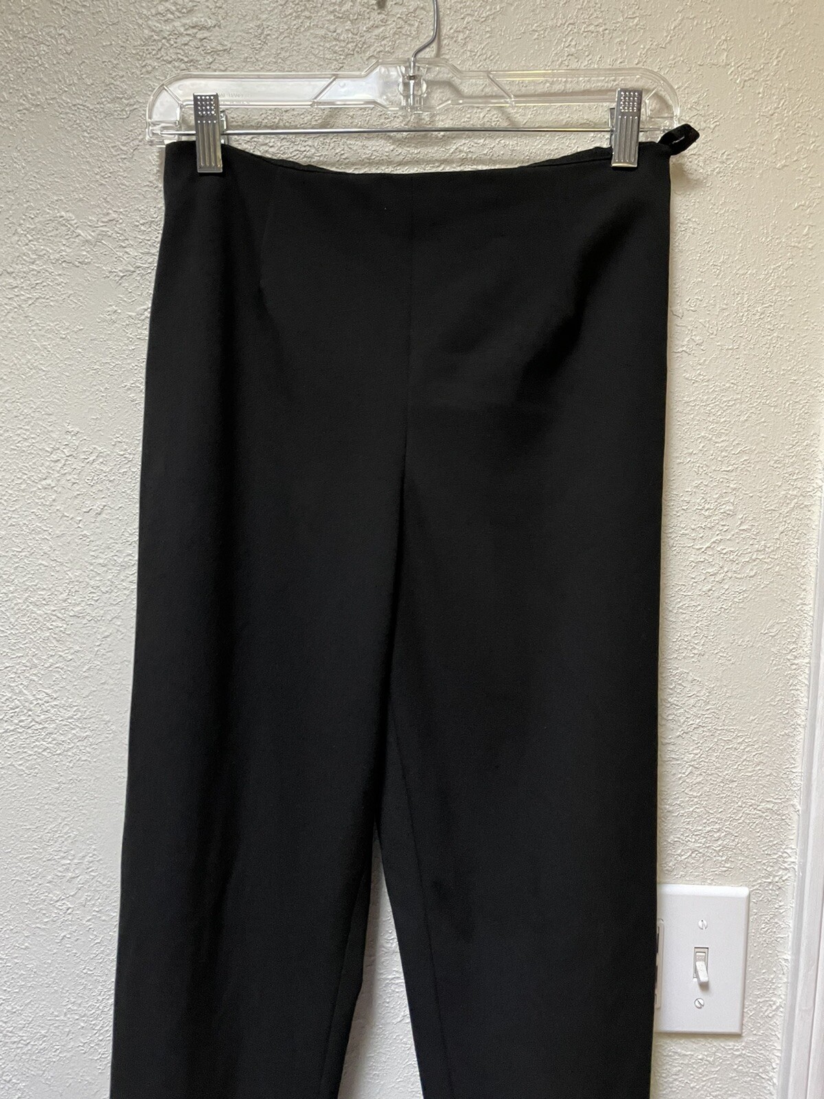 Talbots Classic Side Zip Chino Solid Black Pants … - image 2