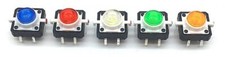 2 x Illuminated LED Tactile Switch 12x12x7.3mm White Green Red Yellow Blue Open