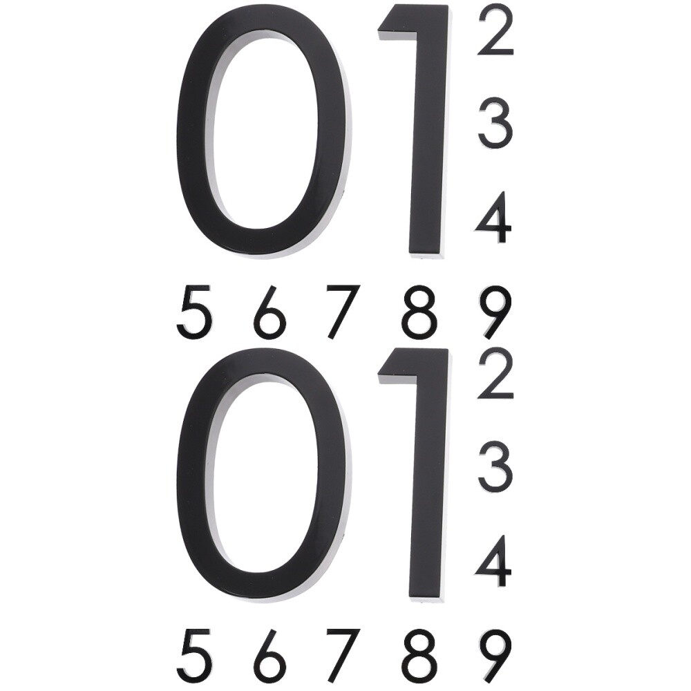2 Pack Decorative Number Sign Selfadhesive Door Numbers Plate Sticker