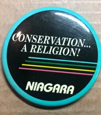 Niagara Conservation A Religion Scratches Lapel Button Vintage Pin Badge Pinback