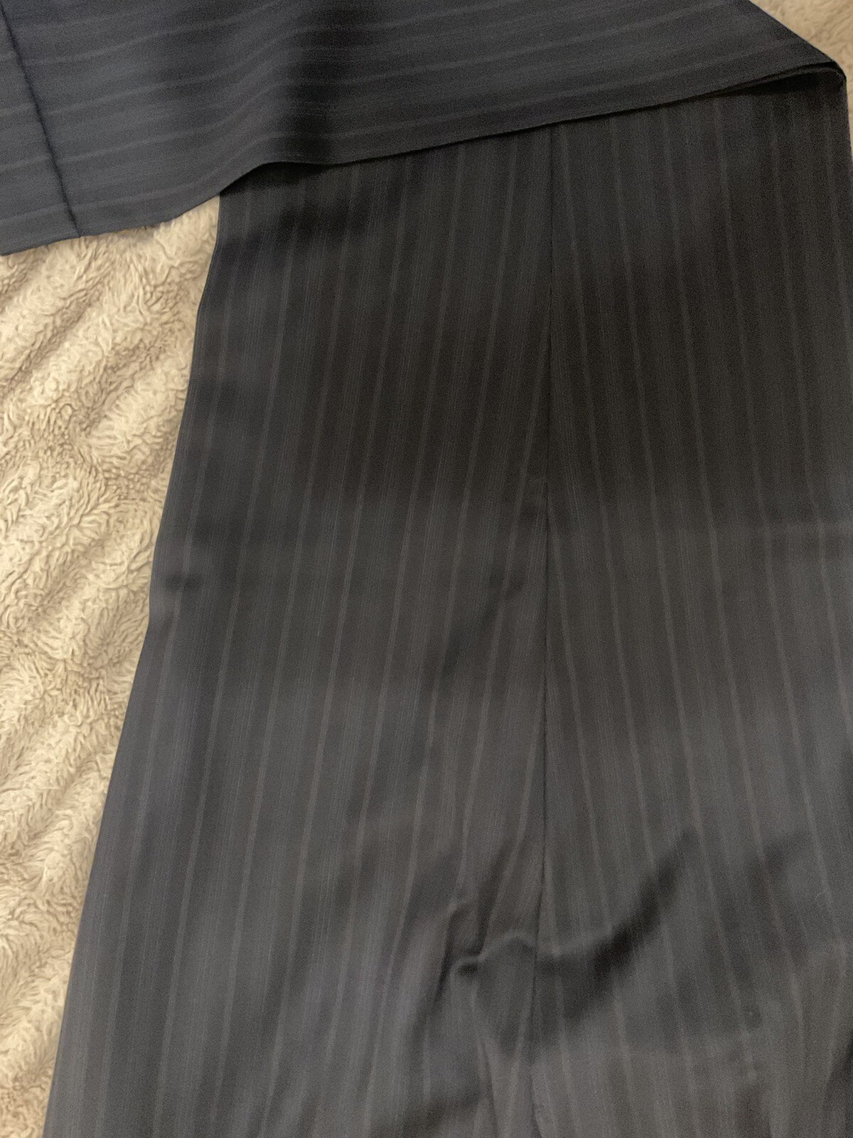 CANALI (2) SUIT NAVY/TAN STRIPE, 100%WOOL SZ 60 L MADE IN ITALY 3 BUTTON NEW