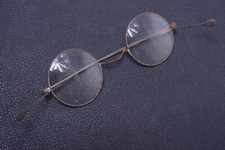   ANTIQUE -1820 ROUND READING GLASSES SPECTACLES APP. 2 DIOPTER