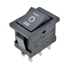2PCS 6Pin DPDT ON-OFF-ON 3Position Snap Boat Rocker Switch 6A/250V 10A/125V AC