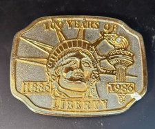 Vintage "100 Years of Liberty" 1886-1986 Statue of Liberty Belt Buckle