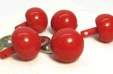 Sassy Bears 18mm RED BALL Clown Safety Noses for bears, dolls, crafts (10 noses)