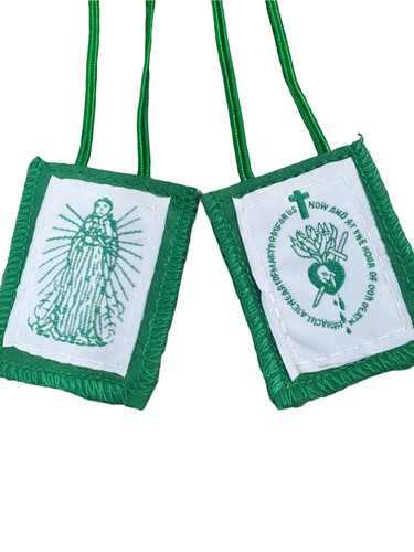 Durable Green Scapular with Leaflet by Scapulars-Au - Foto 2 di 8