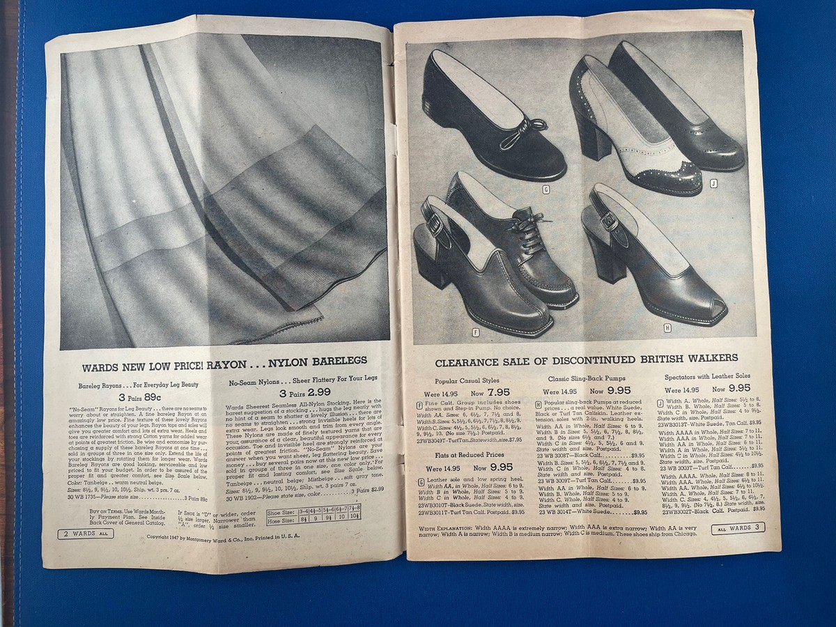 Montgomery Ward Catalog 1947 Original Order Form & Advertisement