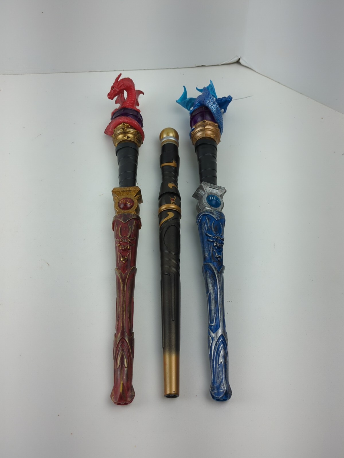 Magiquest Great Wolf Lodge Wands Lot of 3 With 2 Dragon Topper Wizards