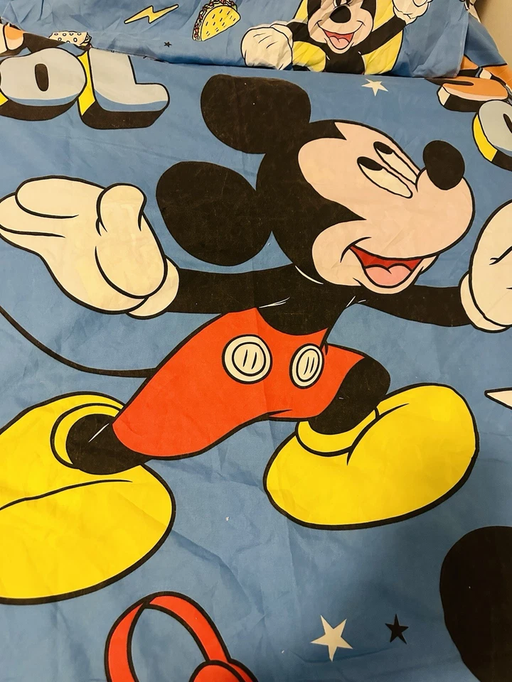 Funda Doona Cama Individual Niños Mickey Mouse con Funda de Almohada 2 Caras Foto 3 de 4