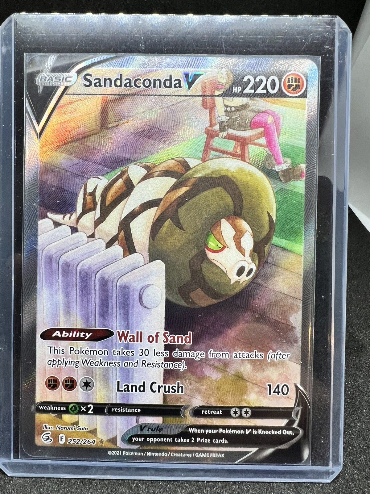 Pokémon TCG Sandaconda V Fusion Strike 252/264 Holo Full Art NM