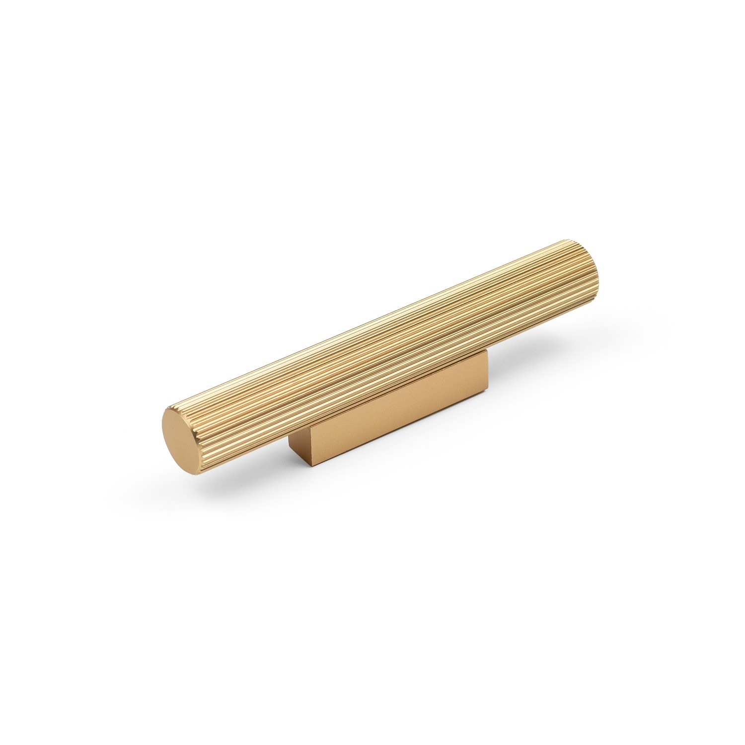 - 32mm Gold Brass Cabinet Pull Textured Grooved Kitchen Cupboard Door Drawer Pull Bathroom Bedroom Wardrobe Furniture Replacement - Image 2