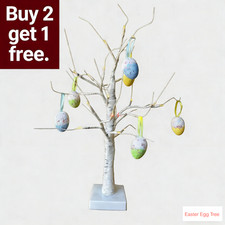 Easter Decoration Easter Egg Tree Tabletop Decor with LED Lights