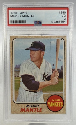 1968 Topps Mickey Mantle #280 PSA 3 Yankees