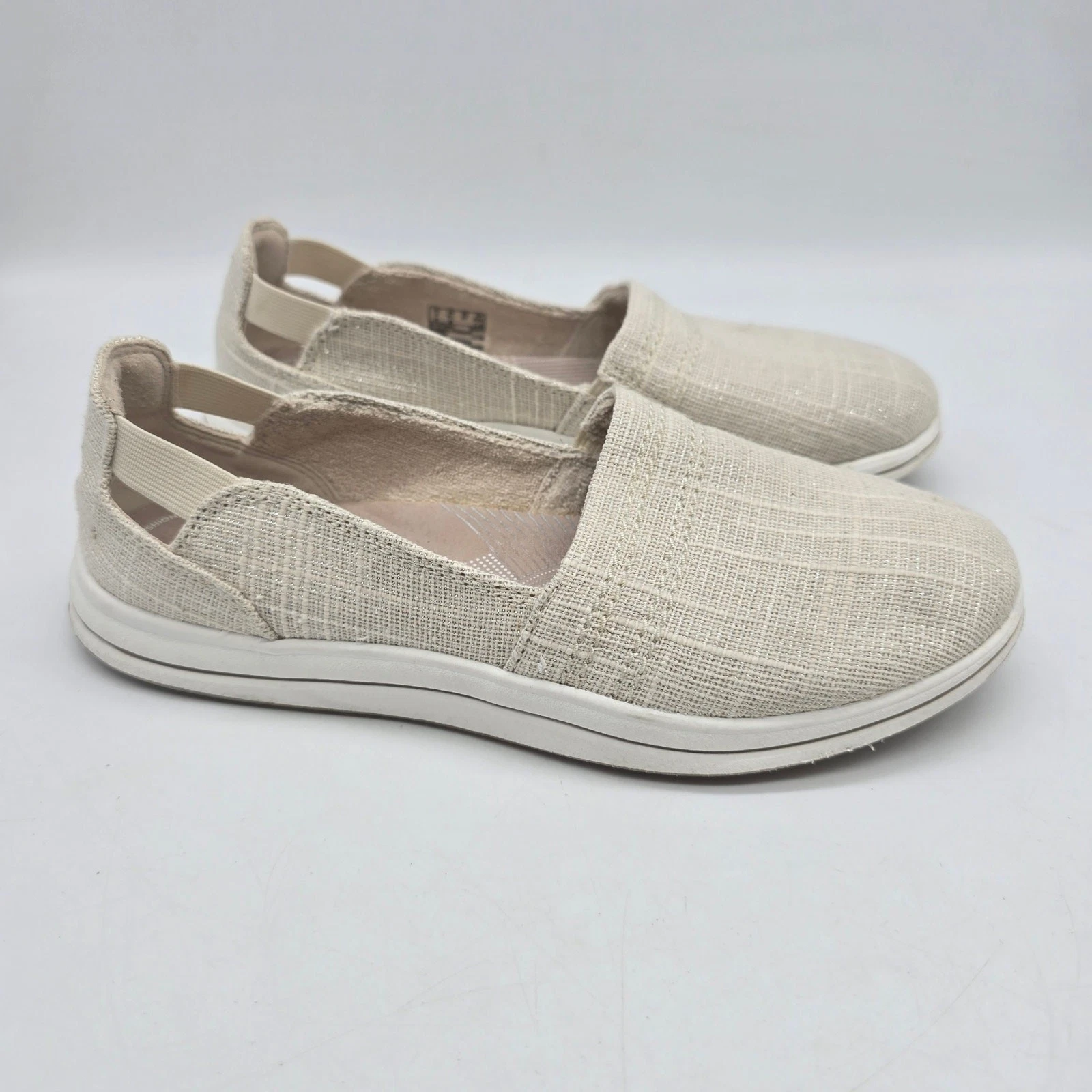 Scarpe mocassini donna Clarks Cloudsteppers comode beige taglia 6 5