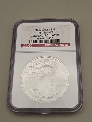 2006 American Silver Eagle $1 NGC Gem Uncirculated First Strikes