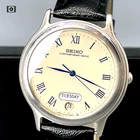 Vtg1989 [N.Mint] SEIKO CONTEMPORARY BASIC 5H23-6000 34mm Mens Roman Watch