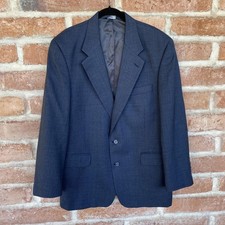 Vintage Burberrys' Blazer Mens 42 Gray 100 Wool Custom Sport Coat Jacket USA