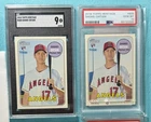Shohei Ohtani Rookie Card (RC) 2018 Topps Heritage #600, PSA 10 GEM MINT + SGC 9