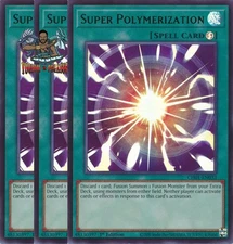 Yugioh! 3x Super Polymerization CH01-EN033 Ultra Rare 1st Ed NM