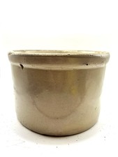 CROCK JAR stoneware butter POT CLAY Salt kitchen stone ware 7"  X 5 1/5 "