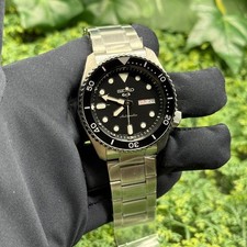 Seiko 5 Sports Full Stainless Steel Black Dial 42.5mm Automatic Watch SRPD55K1