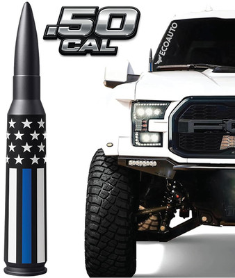 50 CAL BADASS BULLET ANTENNA  FOR FORD F150 F250 F350 RAPTOR BRONCO RAM TRUCKS