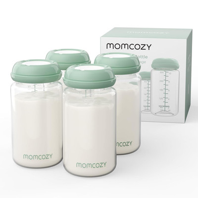 Natural Baby Bottle, Wide-Neck, BPA Free Breast Milk Container, Storage Collecti