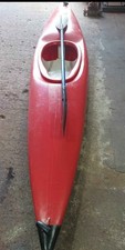 Nice HDPE kayak 11 5 feet long with floatation bags and hoar