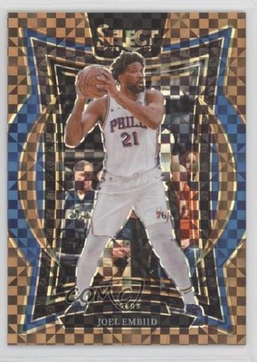 2024-25 Panini Select Concourse Bronze Checker Prizm 20/49 Joel Embiid #6 hs9