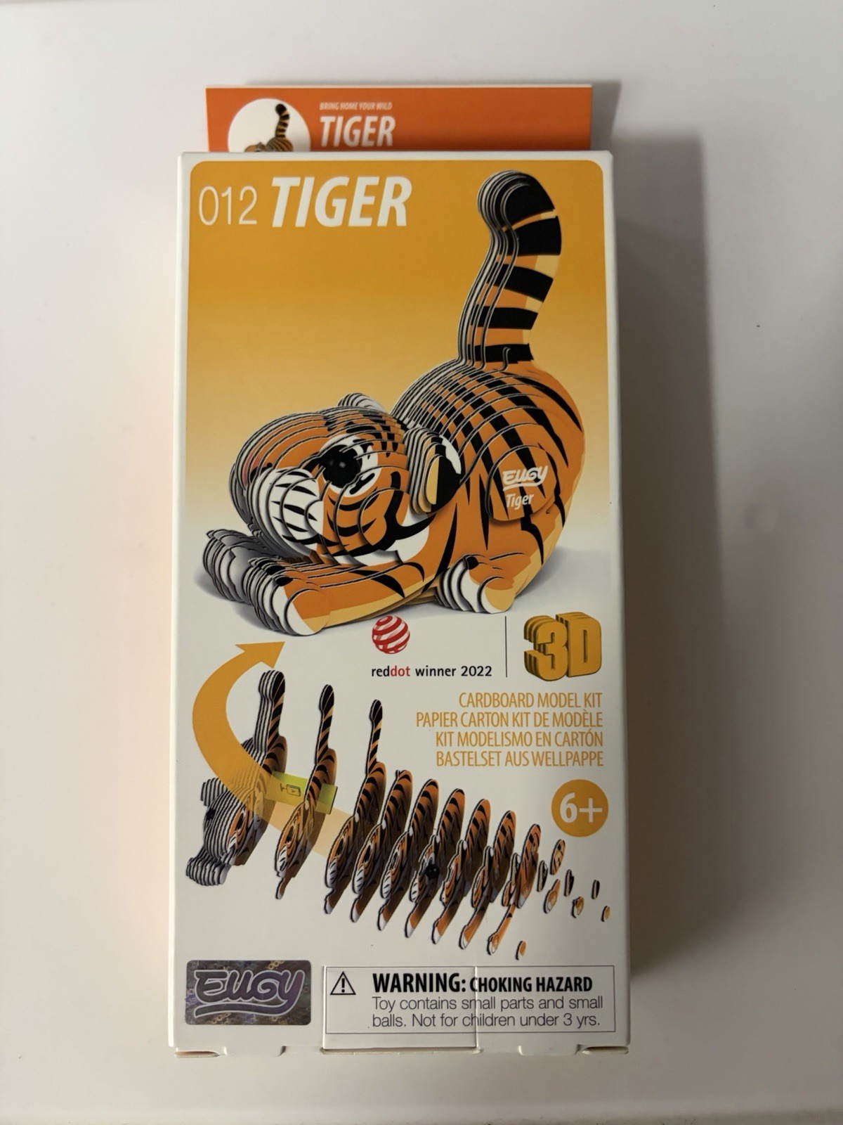 EUGY Tiger 3D Model Kit Educational STEM Toy Animal Gift Age 6+ - Image 3