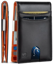 SERMAN BRANDS Mens Money Clip Wallet. RFID Blocking Slim Front Pocket Wallets...