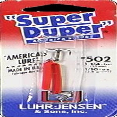 Luhr Jensen Super Duper Spoon #502 1/10 Oz Fire/Silver Prism 1303-502-0157