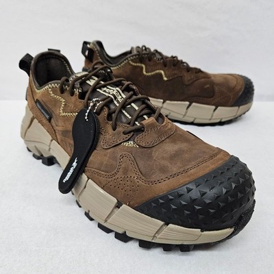 Reebok Men's Zig Kinetica Edge II Work Safety Shoes RB3020 Brown Leather Sz 9.5