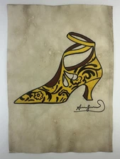 Andy Warhol COA Art Painting Original Drawing Vintage Paper Signed