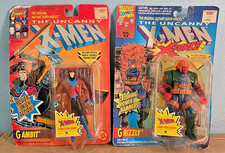 NIB VTG Marvel Comics Uncanny X-Men Gambit & Grizzly Action Figures 1992 Toybiz