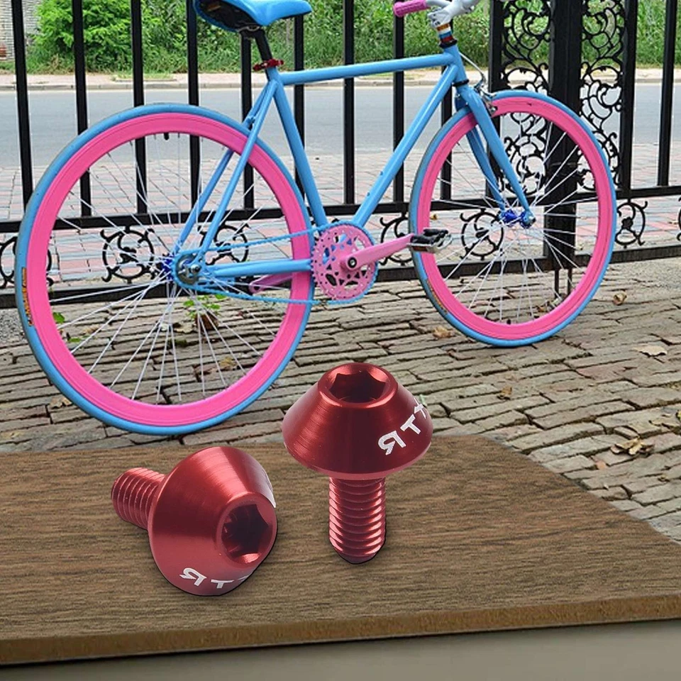 2 pi��ces bouteilles de v��lo boulons de cage alliage d'aluminium accessoires cy - Photo 3/4