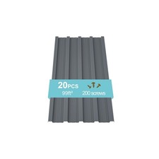 Metal Roof Panels 20 pcs 99 ft  Gray Galvanized Steel Panels Metal Corrugat