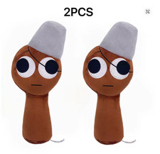 2PCS Cute Cartoon Plush Doll Soft Stuffed Toy Funny Character Plushie Gift Kids