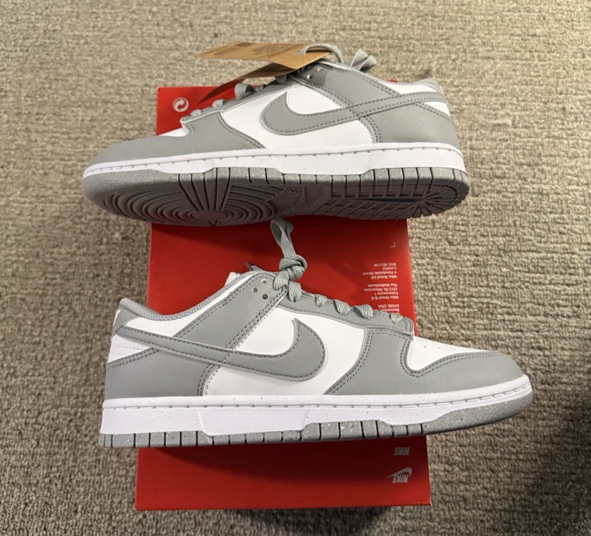 靴 NIKE Dunk Low Gray White Nike Dunk Nke Low Gray W for sale | eBay