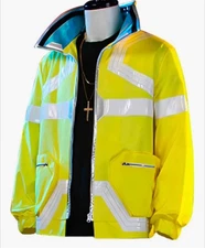 Unisex Men's Fashion Punk Anime Yellow Jacket Cosplay Costume W Zipper Halloween