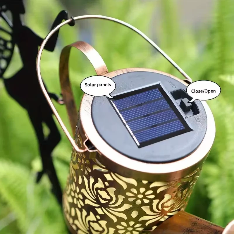 Solar Watering Can Light RGB Garden Outdoor Kettle Yard Art Landscape Lamp Decor - Image 3 of 4