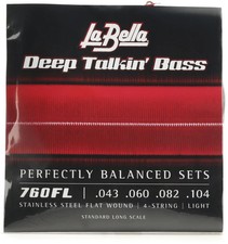 La Bella 760FL Deep Talkin Bass Flatwound Bas...