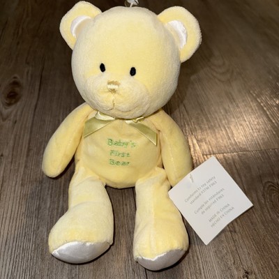 Small Wonders Baby's First Bear Yellow Plush Rattle 10'' K Mart NEW OLD STOCK