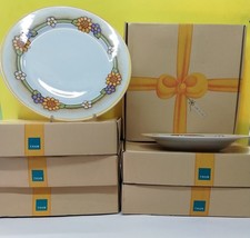 THUN COUNTRY GIRASOLE SET PIATTI UN CAFFÈ AL VOLO PIATTO PORCELLANA CON SCATOLA 