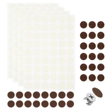216Pcs Screw Hole Stickers and 200Pcs 18mm Screw Cover Caps, Coffee