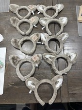 Great Wolf Lodge Ears Headbands Lot of 9 Gray Fuzzy