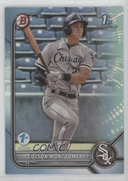2022 Bowman 1st Edition Sky Blue Foil Colson Montgomery #BPPF-71 1j2